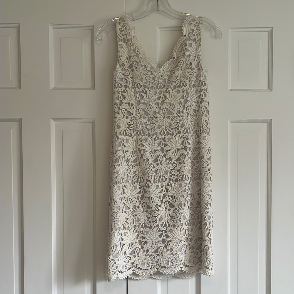 Elegant Cream Lace Dress